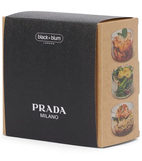 prada black blum lunch box